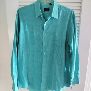 Gitman Bros Vintage Madras Cotton Seafoam Green Button Down Shirt XL